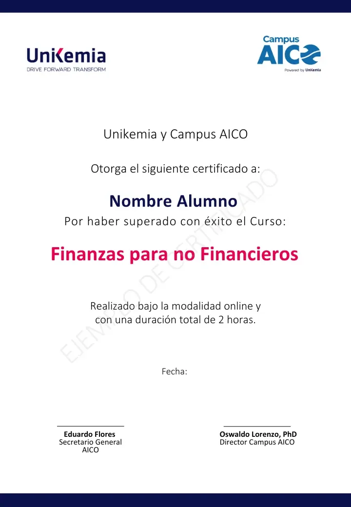 Finanzas para no Financieros (2)