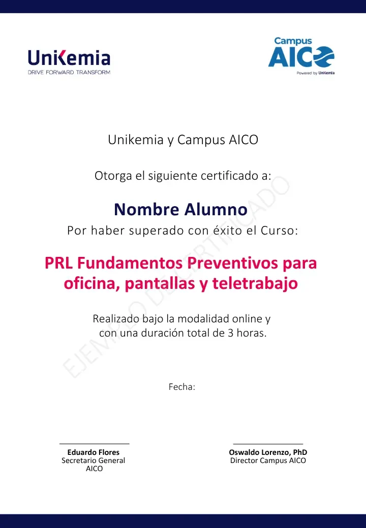 PRL Fundamentos Preventivos