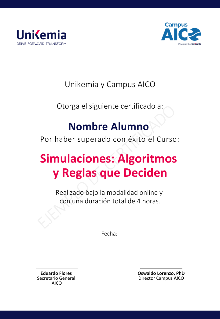 Simulaciones Algoritmos y Reglas que Deciden